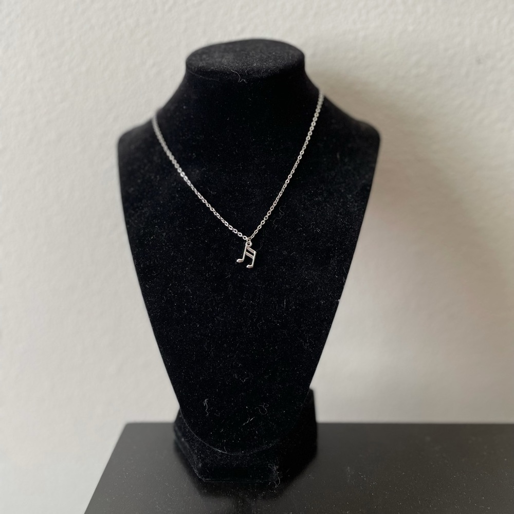 Handmade Music Note Necklace - Picture 2 of 3